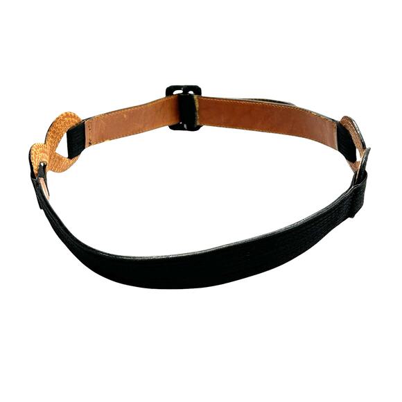 Vintage Giorgio Armani Black Waist Belt XS Fabric Buckle Italy - Picture 7 of 7